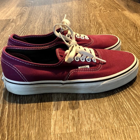 vans shoes maroon color